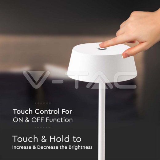 Lámpara de mesa LED 2W IP54 cuerpo blanco 3000K - 3