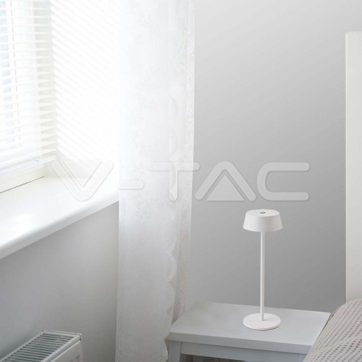 Lámpara de mesa LED 2W IP54 cuerpo blanco 3000K - 8