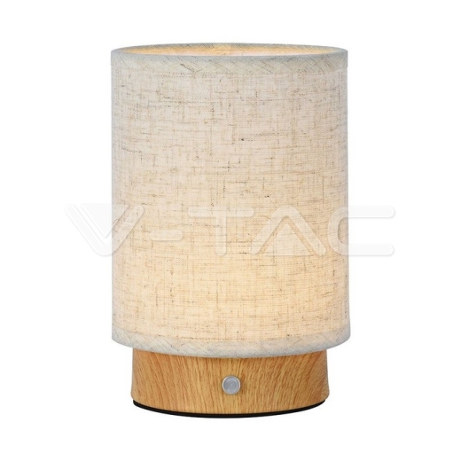 3W LED Fabric Table Lamp 3000K Beige Body - 1