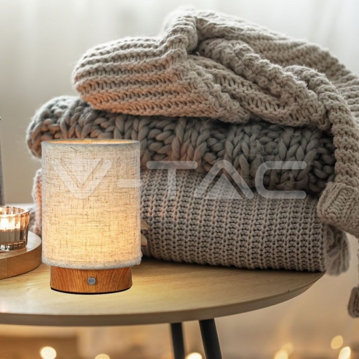 3W LED Fabric Table Lamp 3000K Beige Body - 7