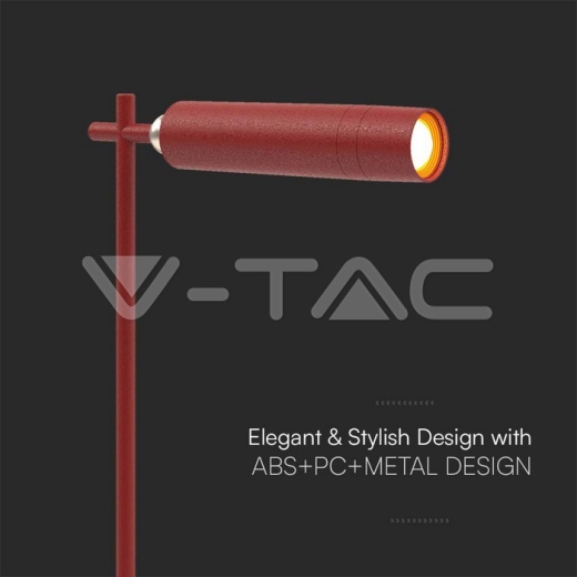 Lámpara de Mesa LED Magnética 3W Recargable 4000K Cuerpo Rojo - 2