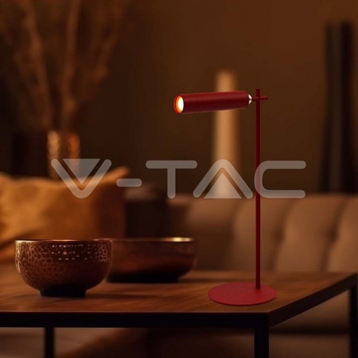 Lámpara de Mesa LED Magnética 3W Recargable 4000K Cuerpo Rojo - 6