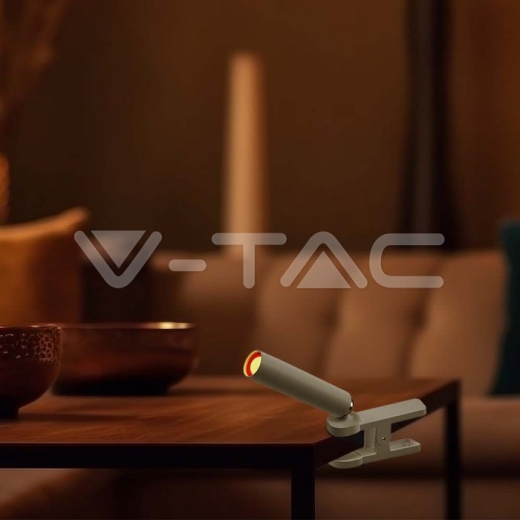 3W LED Magnetic Table Lamp Rechargeable 4000K White Body - 8