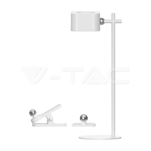 3W LED Magnetic Table Lamp With Battery 1800mAh CCT: 3in1 White Body - 1