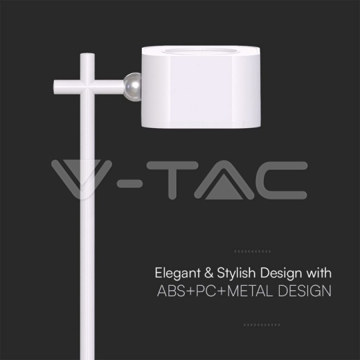 3W LED Magnetic Table Lamp With Battery 1800mAh CCT: 3in1 White Body - 5