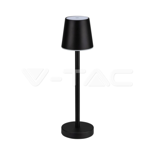 3W LED Table Lamp Rechargeable Touch Dimmable Black Body 3000K - 1