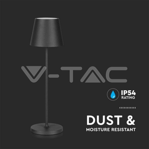 Lámpara de mesa LED 2W (Batería 4400mA) IP54 Negra 3000K - 11