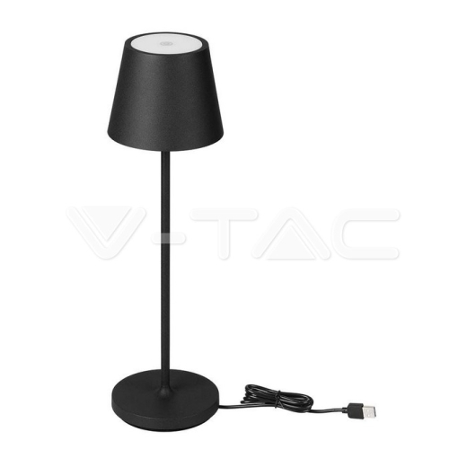 Lámpara de mesa LED 2W (Batería 4400mA) IP54 Negra 3000K - 1