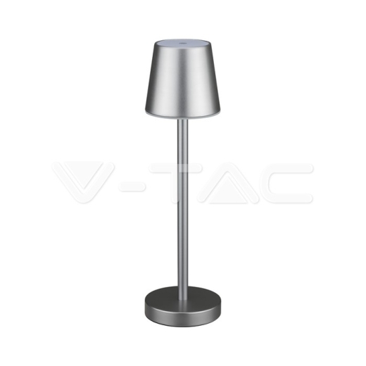 3W LED Table Lamp Rechargeable Touch Dimmable Grey Body 3000K - 1