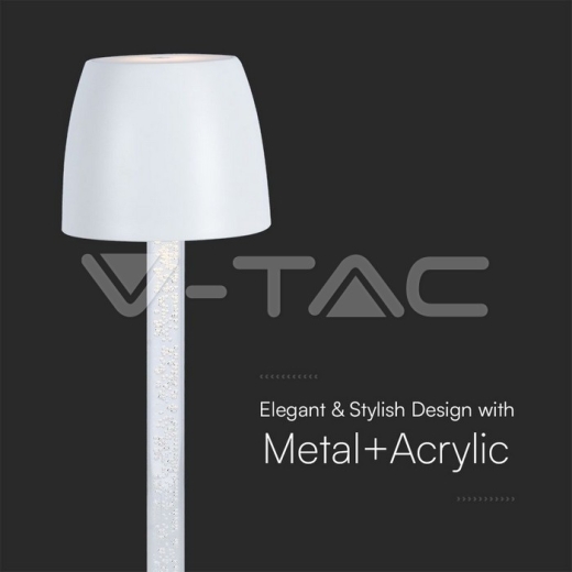 Lámpara de Mesa LED 3W Poste Transparente 3000K Cuerpo Negro - 2