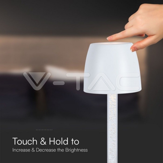 Lámpara de Mesa LED 3W Poste Transparente 3000K Cuerpo Negro - 3