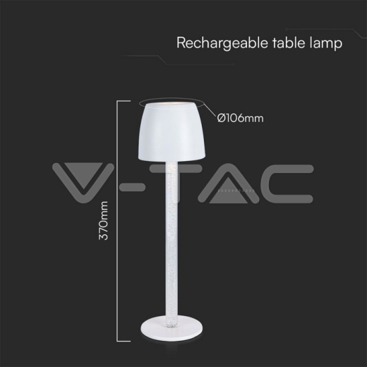 Lámpara de Mesa LED 3W Poste Transparente 3000K Cuerpo Negro - 5