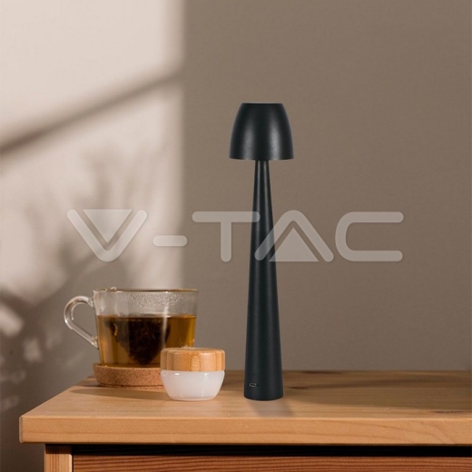 2W LED Table Lamp (80x370) 3in1 Dimmable Black Body - 7