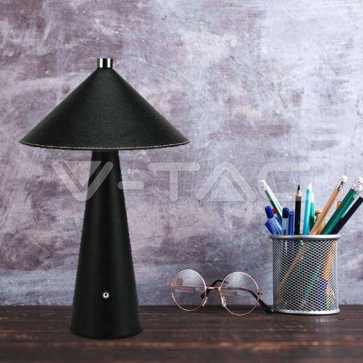 Lámpara de Mesa LED 3W con Batería 4000mAh CCT: 3in1 Cuerpo Negro Regulable - 6