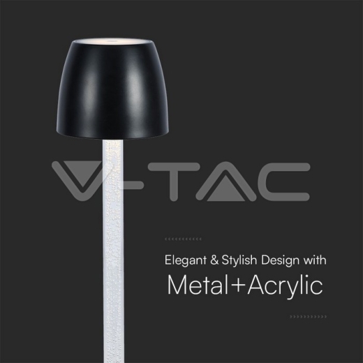 Lámpara de Mesa LED 3W Poste Transparente 3000K Cuerpo Blanco - 2