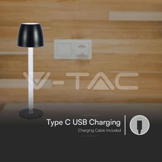 Lámpara de Mesa LED 3W Poste Transparente 3000K Cuerpo Blanco - 4