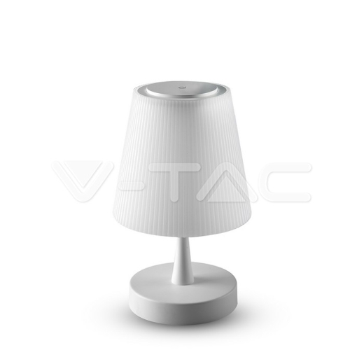 5W LED Rechargeable Table Lamp Chrome Touch Dimming - 1