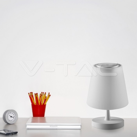 5W LED Rechargeable Table Lamp Chrome Touch Dimming - 4