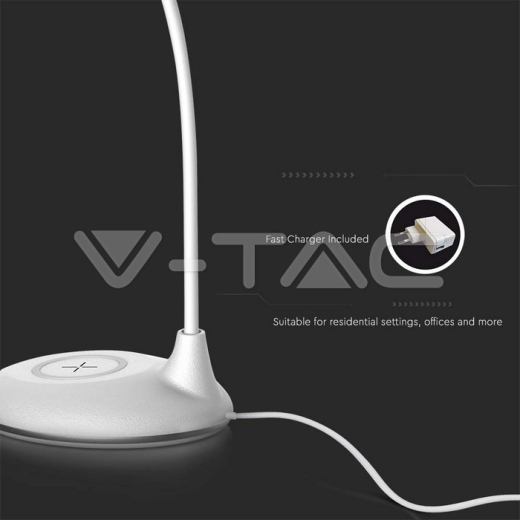 Lámpara Escritorio 5W CCT Carga Wireless Base Redonda Negra - 8