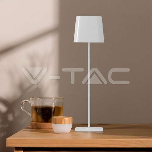 5W LED Magnetic Table Lamp With Battery 3600mAh CCT: 3 in 1 White Body Dimmable - 13