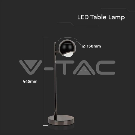 Lámpara de Mesa LED 6W Cuerpo Negro 3000K - 4