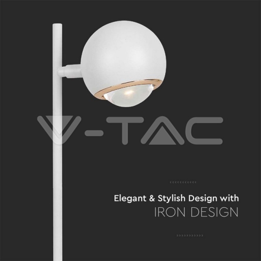 Lámpara de Mesa LED 6W Cuerpo Blanco 3000K - 2