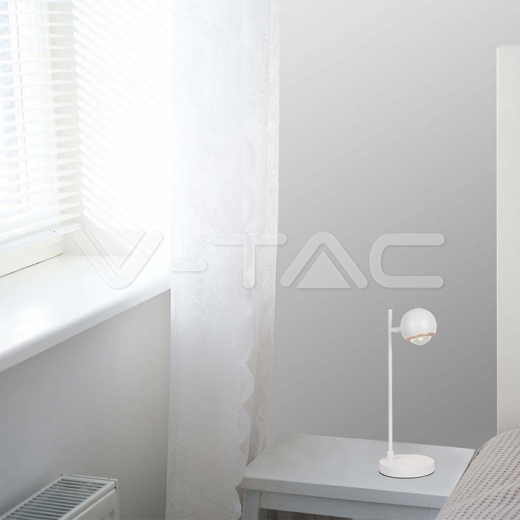 Lámpara de Mesa LED 6W Cuerpo Blanco 3000K - 6