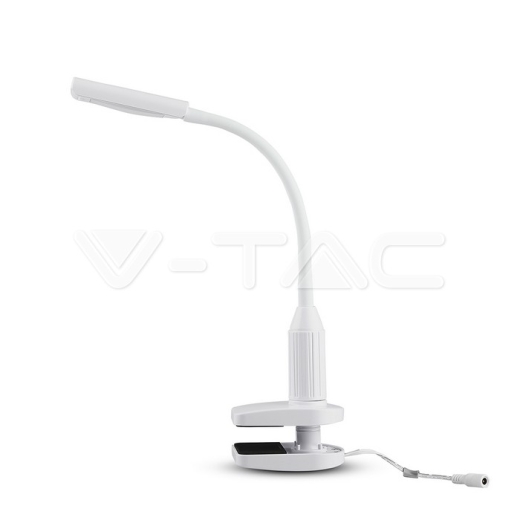 Lámpara de mesa LED 7W con pinza cuerpo blanco 3000K - 4