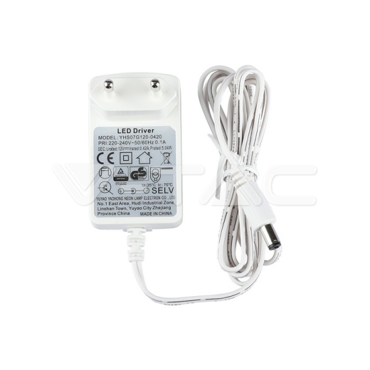 Lámpara de mesa LED 7W con pinza cuerpo blanco 3000K - 5