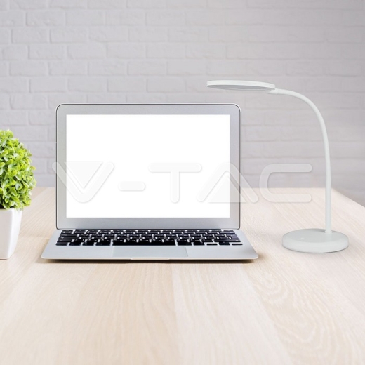 7W LED Desk Lamp White Body Stepless Dimming 3000K - 11