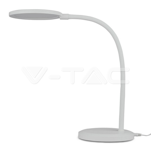 7W LED Desk Lamp White Body Stepless Dimming 3000K - 3