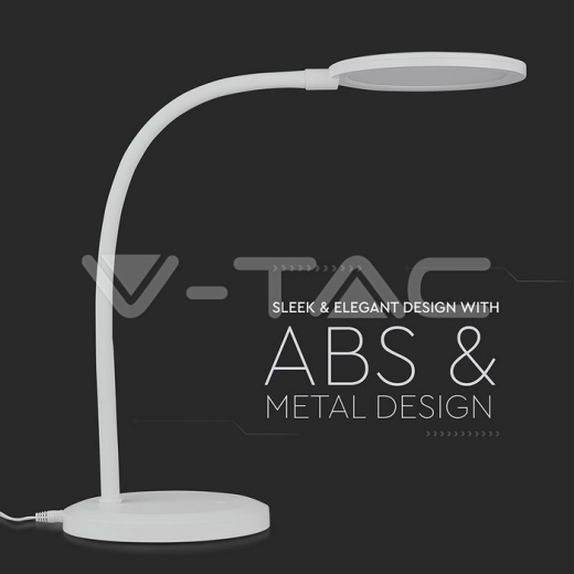 7W LED Desk Lamp White Body Stepless Dimming 3000K - 6