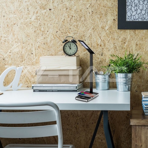 Lámpara Escritorio 5W CCT Carga Wireless Base Cuadrada Negra - 13