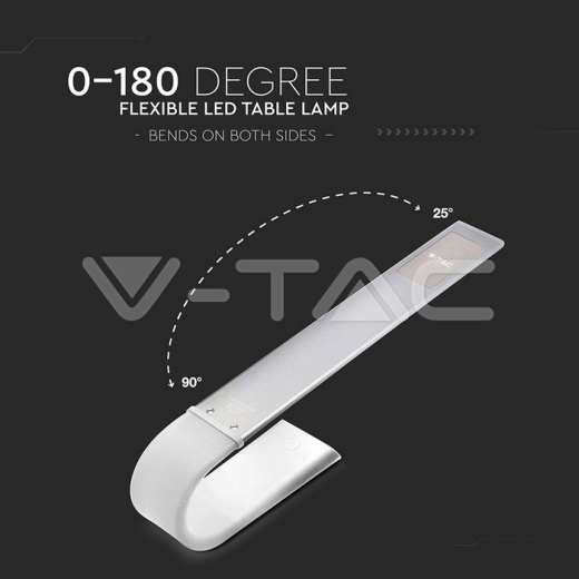 6.5W LED Table Lamp Flexible & Slim 3 in 1 White - 10