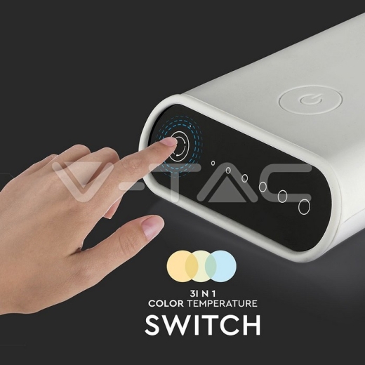 6.5W LED Table Lamp Flexible & Slim 3 in 1 White - 9