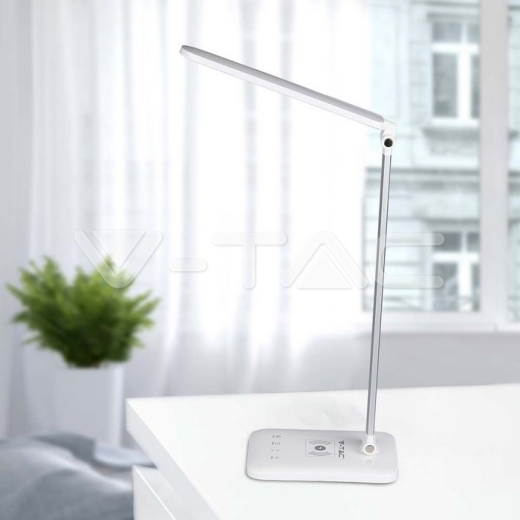 7W LED Table Lamp With Wireless Charger 3in1 White - 11