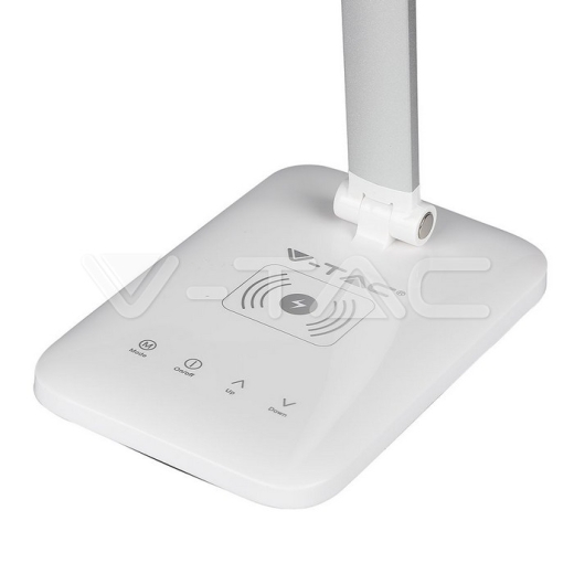 7W LED Table Lamp With Wireless Charger 3in1 White - 4