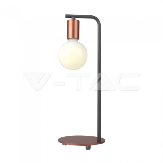 Designer Table Lamp E27 Holder Switch Red Bronzе - 7