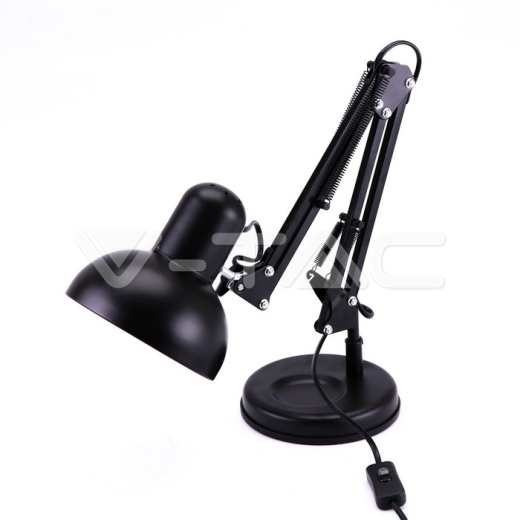 Lámpara de mesa аjustable Soporte de metal + interruptor & casquillo E27 color negro - 2