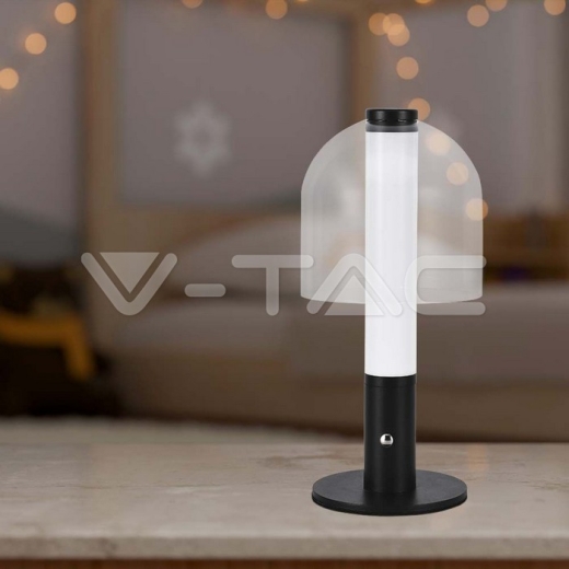 LED Table Lamp 1800mAh Battery 140 x 300 3 in 1 Black, Transparent Glass - 7