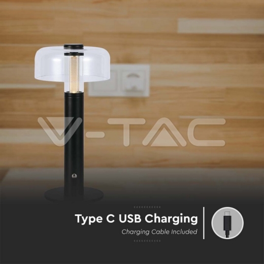 Sobremesa LED 1800mAh Batería 150 x 300 3 en 1 Cuerpo Negro - 4