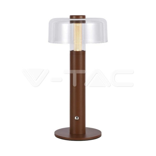 LED Table Lamp 1800mAh Battery 150 x 300 3 in 1 Brown Body - 1