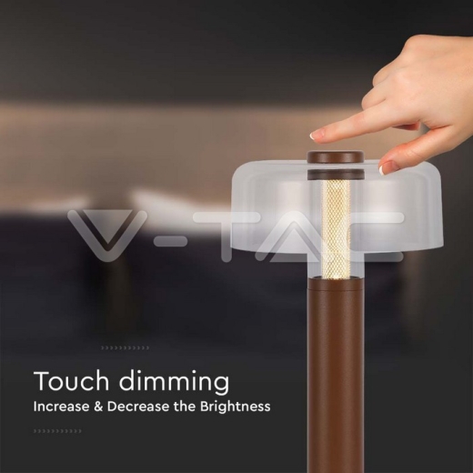 LED Table Lamp 1800mAh Battery 150 x 300 3 in 1 Brown Body - 3