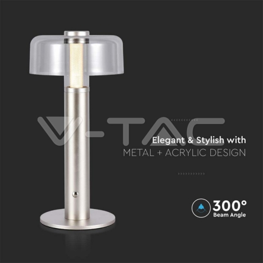 LED Table Lamp 1800mAh Battery 150 x 300 3 in 1 Champagne Body - 2