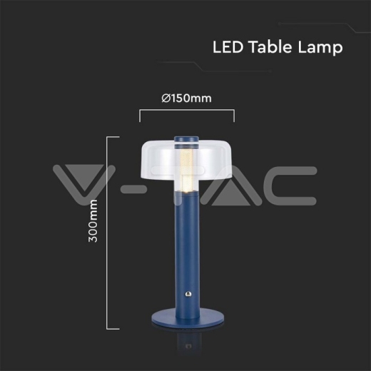 LED Table Lamp 1800mAh Battery 150 x 300 3 in 1 Violet Body - 5