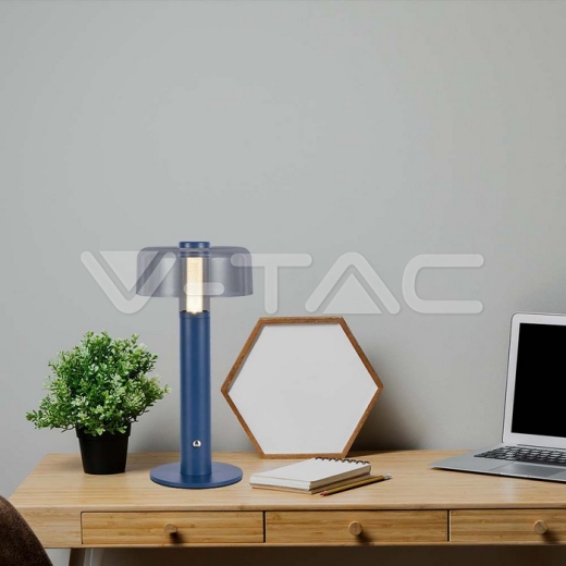 LED Table Lamp 1800mAh Battery 150 x 300 3 in 1 Violet Body - 6
