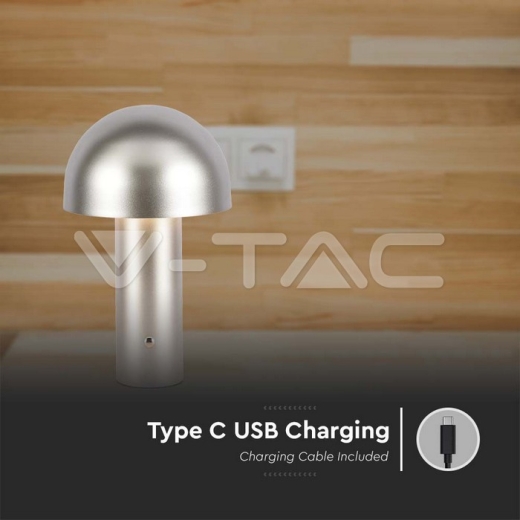 LED Table Lamp 1800mAh Battery 150x250 3in1 Champagne Gold Body - 4