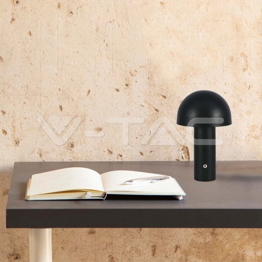 LED Table Lamp 1800mAh Battery 150x250 3in1 Black Body - 6