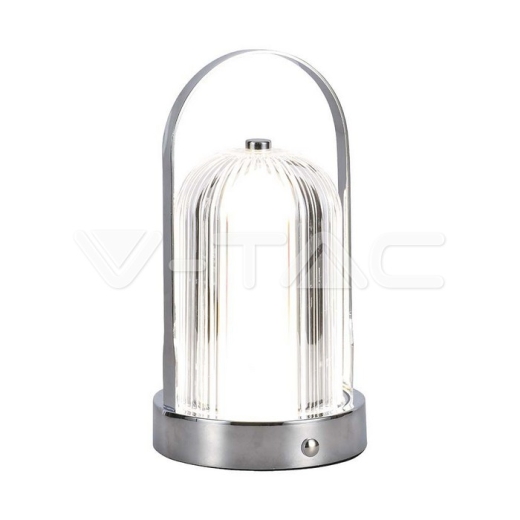 LED Table Lamp 1800mAH Battery D:120*190C Chrome Body 3IN1 - 1