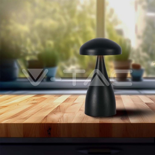 LED Table Lamp 800mAh Battery 120x220 3in1 Black Body - 6